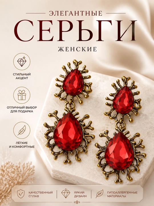 Серьги крупные - 