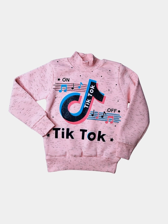 Tik Tok uslubidagi qizlar uchun tukli svitshot, issiq va zamonaviy 