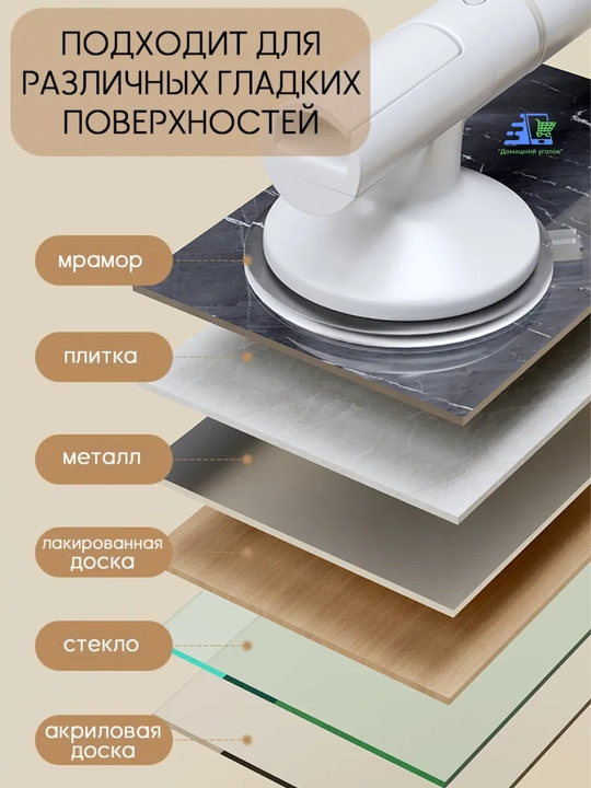 Настенный поручень на присосках 35 см с подсветкой, без сверления до 110 кг