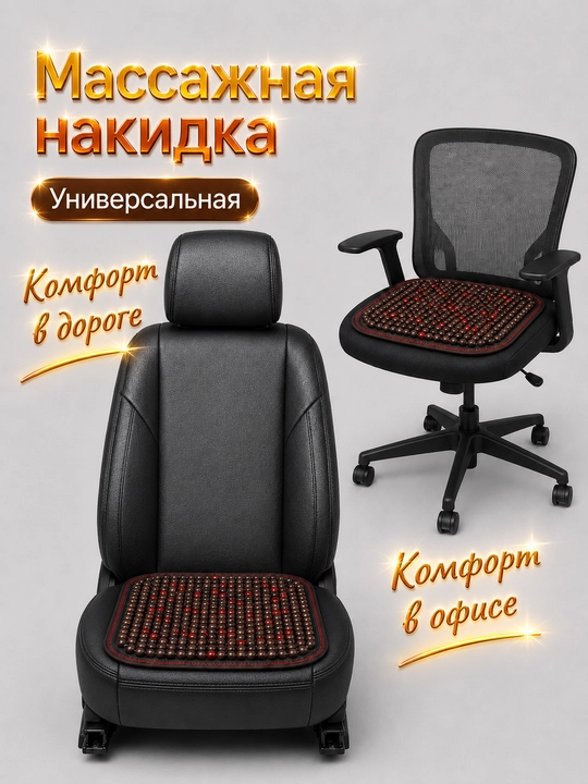 Массажная накидка на автомобильное сиденье, универсальная, дышащая накидка на сиденье 1 шт - 