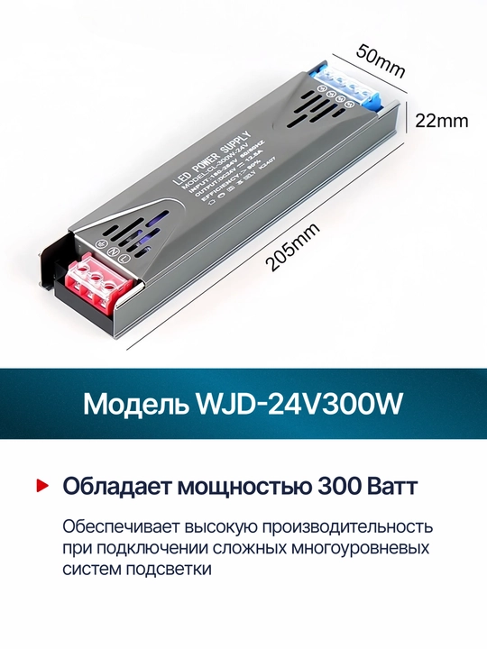 Блок питания DC 24V для LED и электрооборудования светодиодных лент