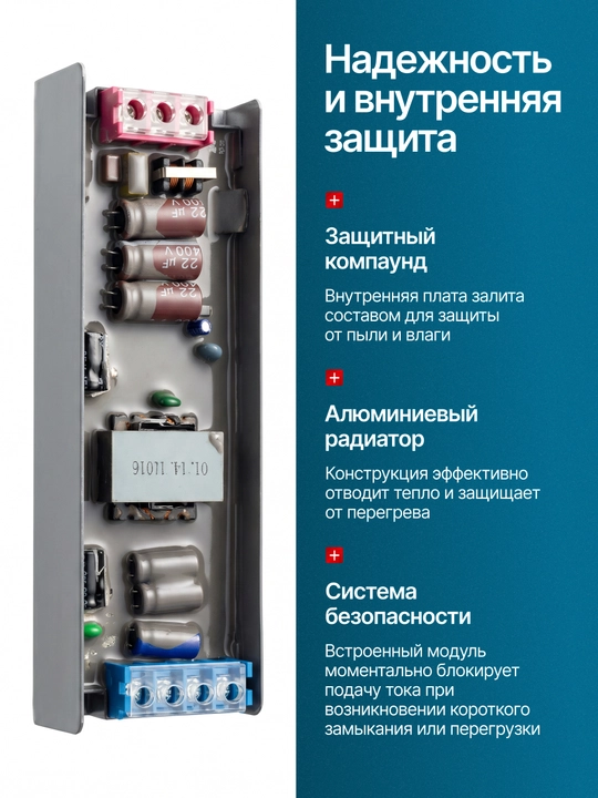 Блок питания DC 24V для LED и электрооборудования светодиодных лент