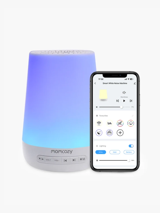 Умная звуковая машина для сна малыша Momcozy, с ночником и управлением через приложение - 