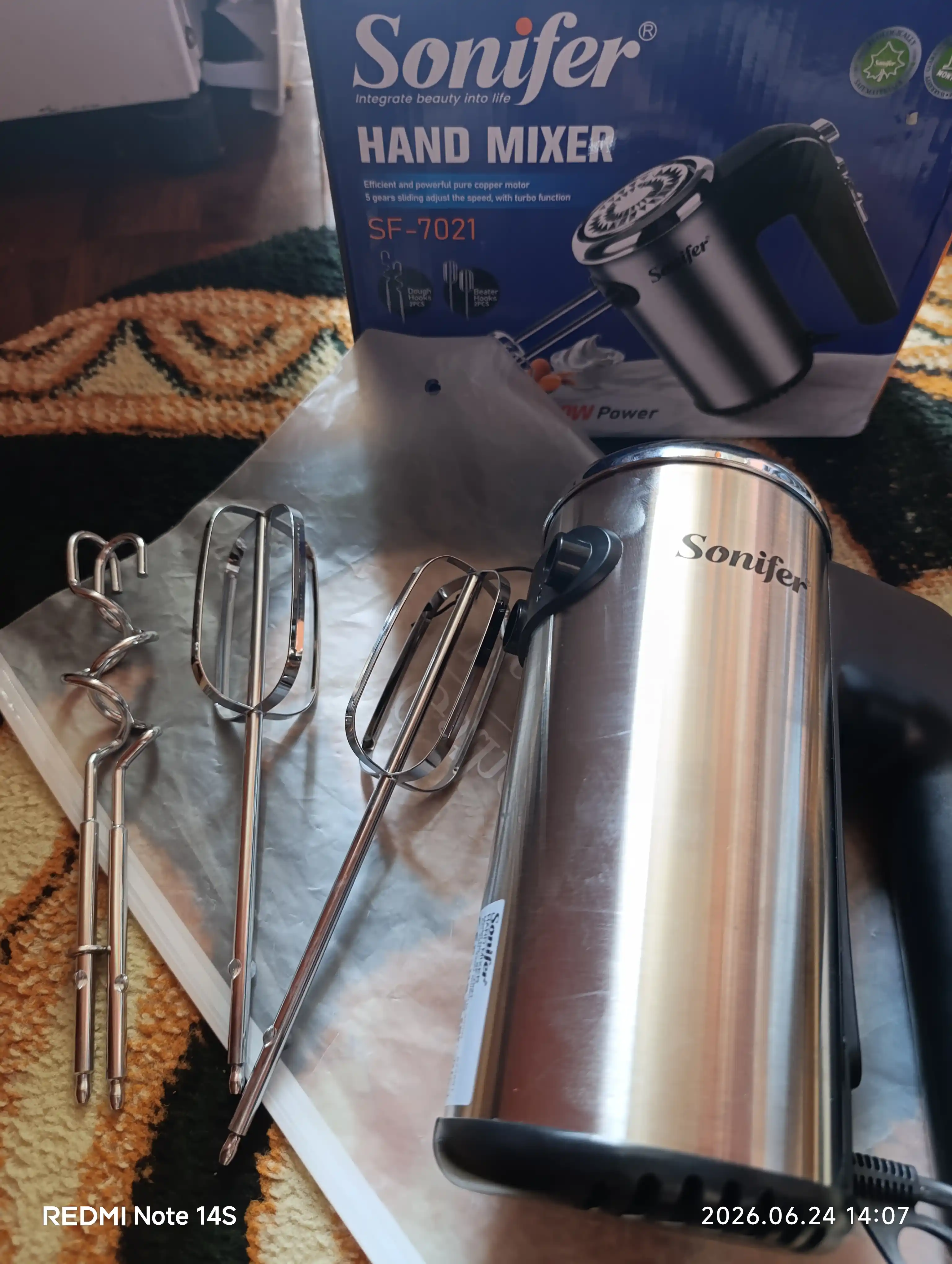 Электрический ручной миксер Sonifer SF-7017, Sonifer SF-7021 500 Вт