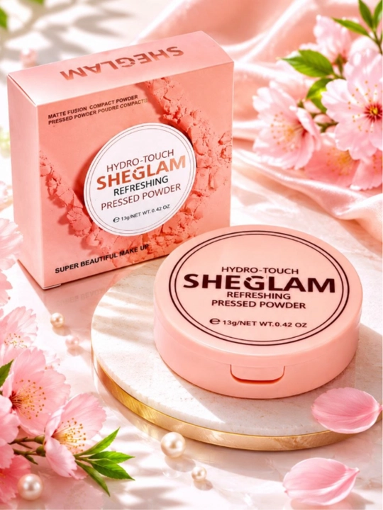 Fiksator, makiyaj uchun pudra Sheglam Hydro - Touch Refreshing Pressed Powder, 13 gr - 