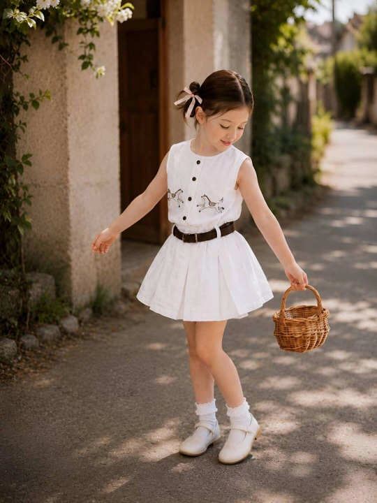 Qizlar uchun zamonaviy dvoyka, yozgi komplekt, qizlar uchun kiyimchalar, 3 y + 8 yoshgacha - 
