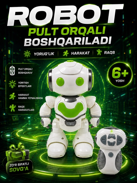 Интерактивный робот-игрушка, детская игрушка, робот на радиоуправлении, робот с пультом - 