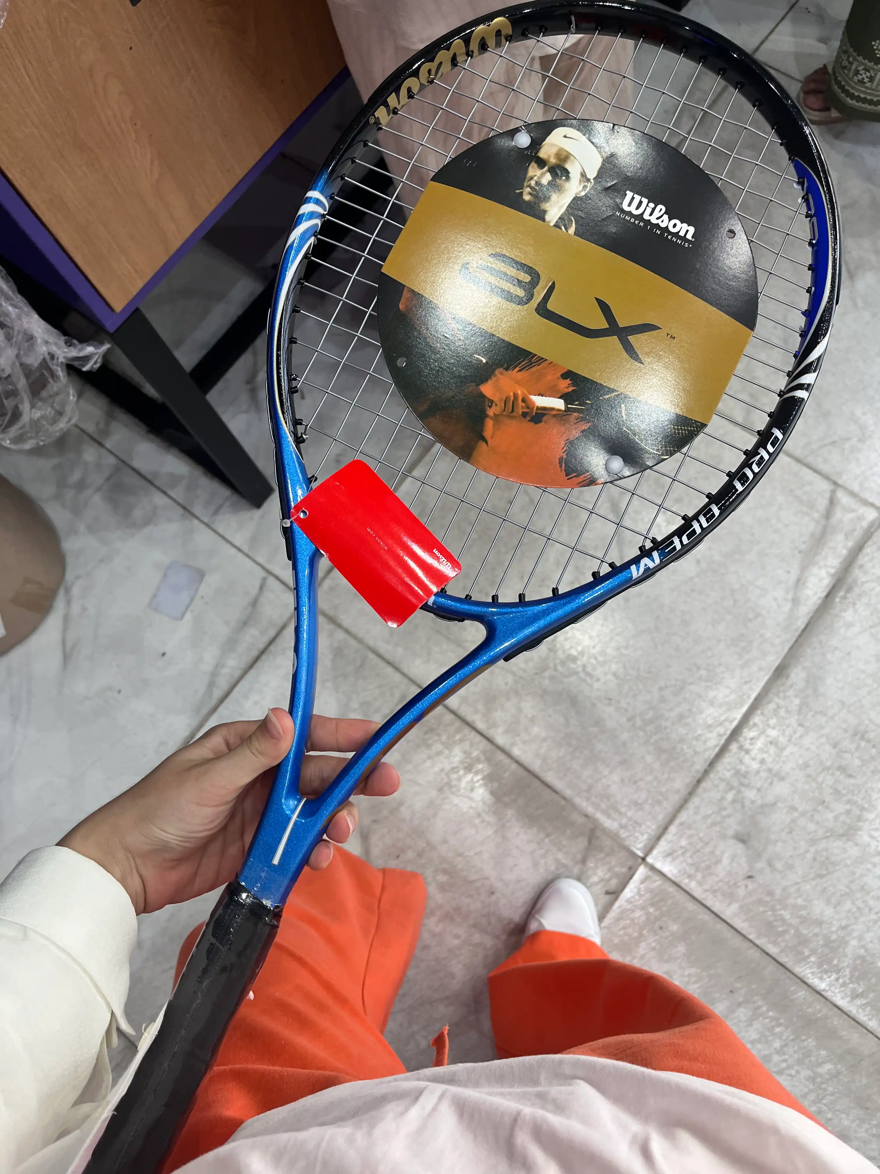 Wilson 3LX BLX tennis raketkalari. Texnologiya raketka ramasi materiali o‘rilgan