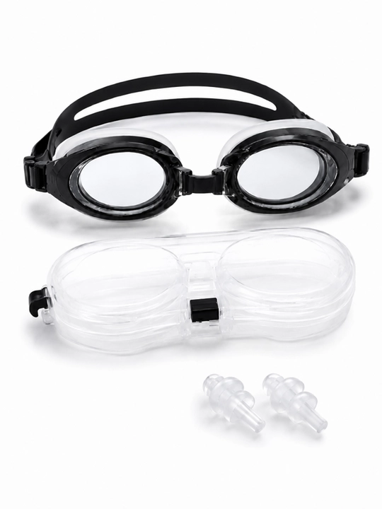 Очки для плавания Swim Set Anti-Fog, для детей и взрослых, с футляром и берушами