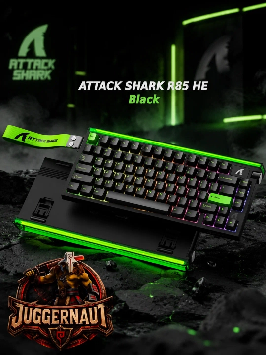 ATTACK SHARK R85 HE Magnetic Black клавиатура с магнитным переключателем - 