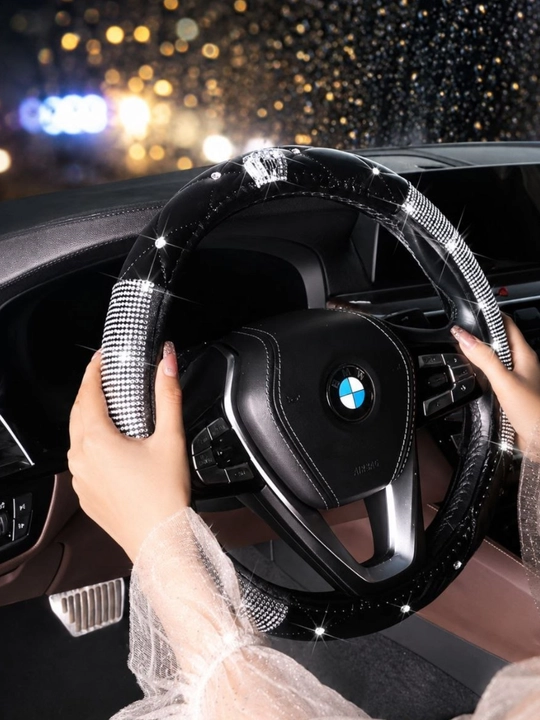 Стразовый чехол на руль автомобиля - 