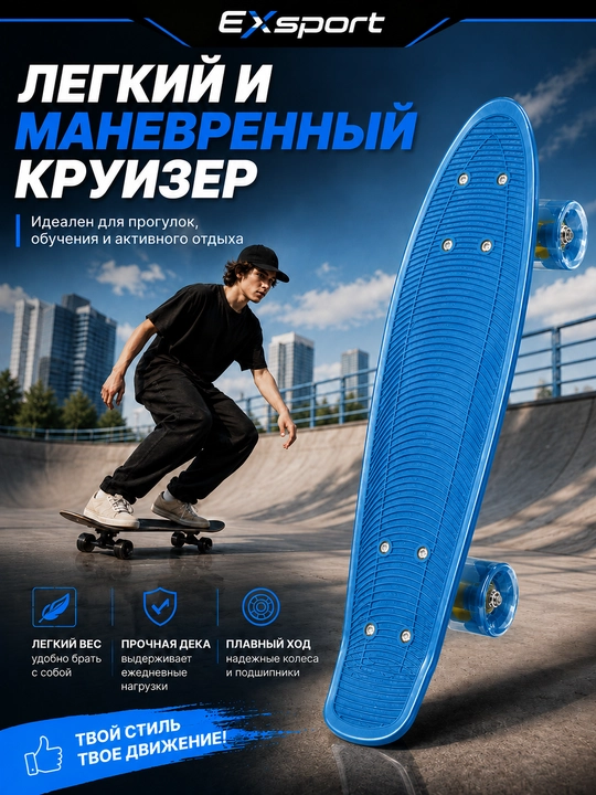 Скейтборд, круизер, пластиковый скейтборд, пенни борд, пенниборд, скейт для детей