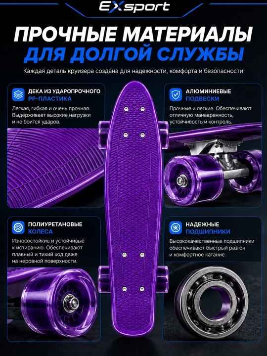 Скейтборд, круизер, пластиковый скейтборд, пенни борд, пенниборд, скейт для детей