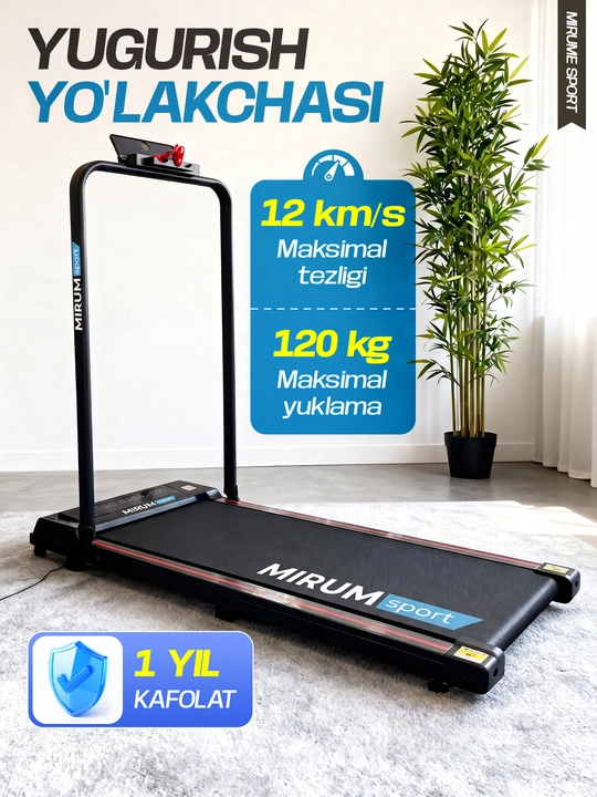 Yugurish yo'lagi, universal, uy va xonadonlar uchun, yig'iladigan, 1-10 kg tezlikka ega