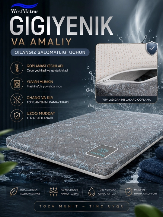 West Matras US Topper — современный премиальный топпер для тех, кто ценит комфортный сон