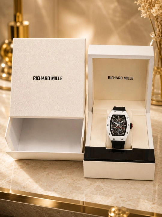 Richard Mille erkaklar qo‘l soati, sport, Skeleton, silikon tasmali