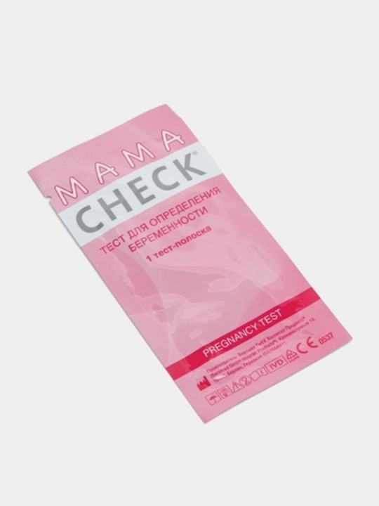 Тест-полоска для определения беременности MAMA CHECK, 1/25 шт., точность 99,9%