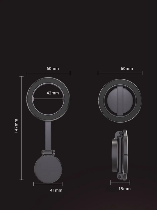 360 darajaga aylanadigan Magsafe avtomobil uchun magnit telefon tutqichi