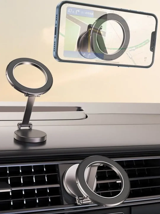 360 darajaga aylanadigan Magsafe avtomobil uchun magnit telefon tutqichi