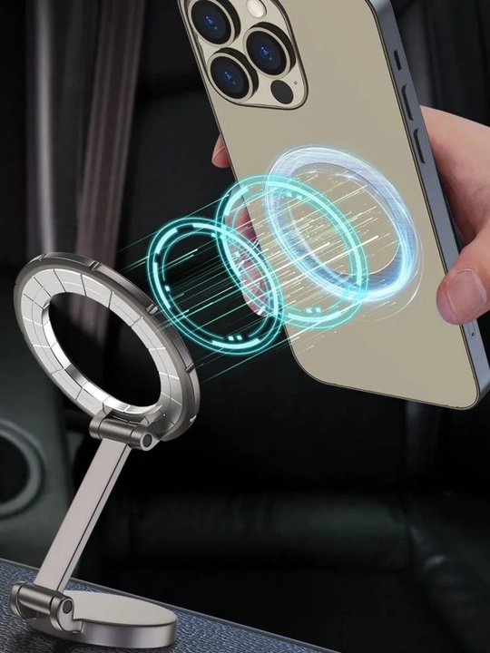 360 darajaga aylanadigan Magsafe avtomobil uchun magnit telefon tutqichi