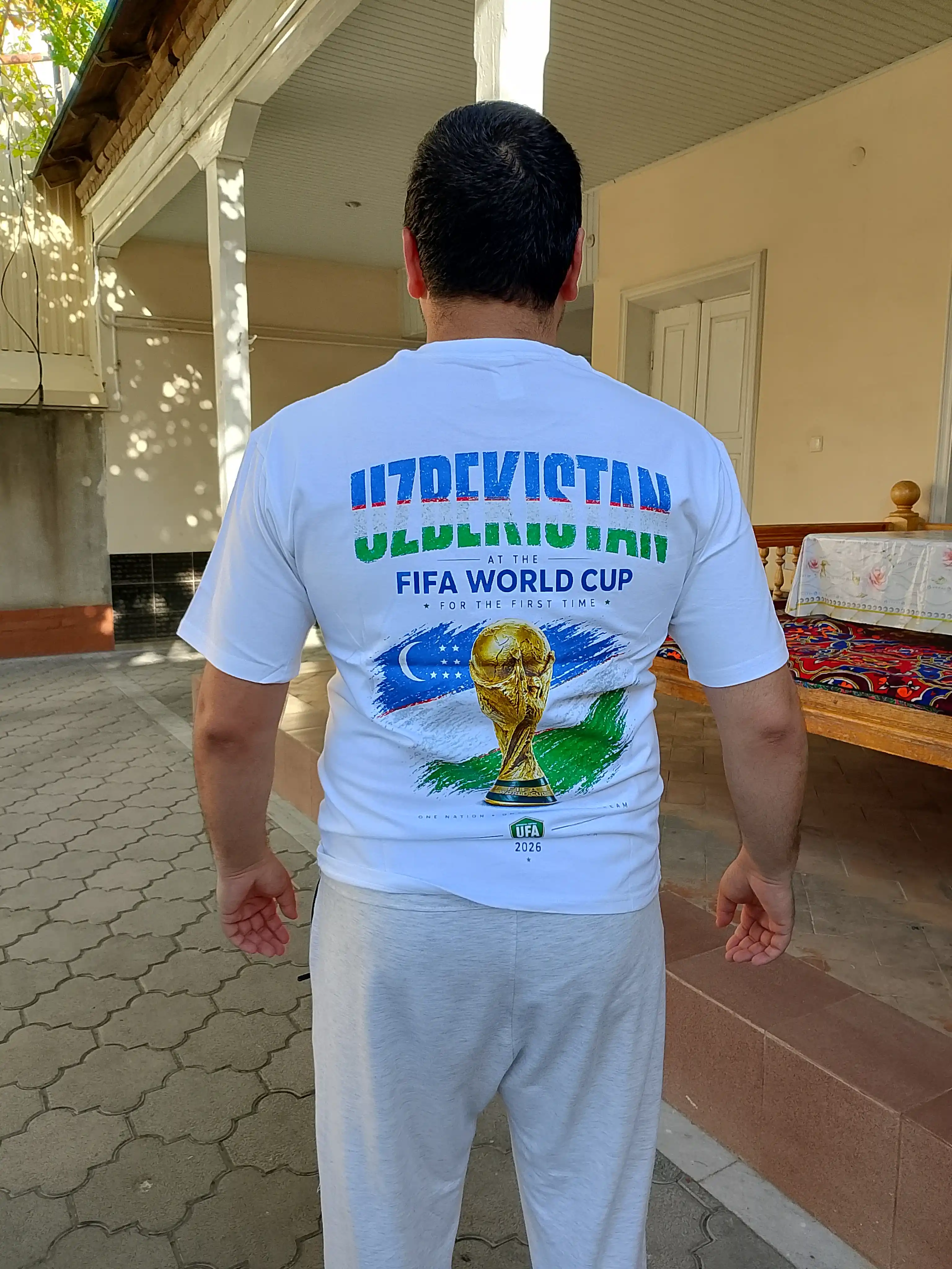 Oʻzbekiston terma jamoasi futbolkasi FIFA World Cup 2026. 100% paxta