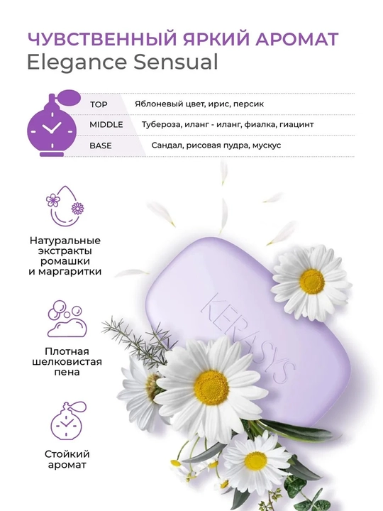 Kerasys Elegance Sensual parfyumlangan namlantiruvchi kosmetik sovun