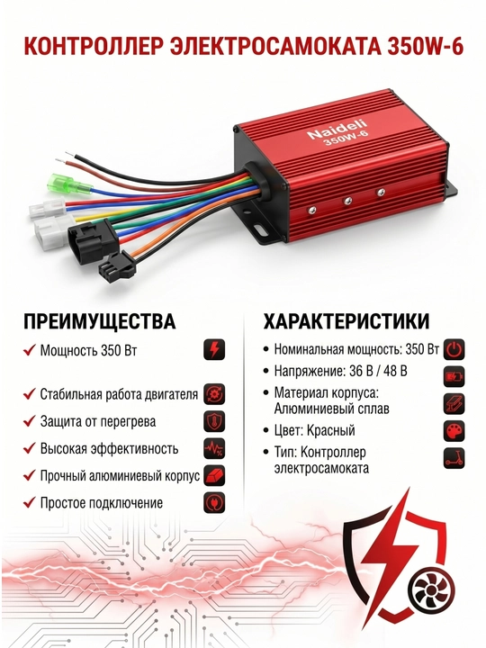 Universal Elektr Skuter Miyasi 350W 36V/48V/60V (O‘zini O‘rganuvchi) - 