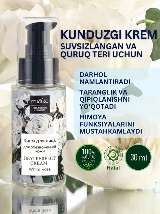 MI&KO kunduzgi va tungi kremi, ajinlarga qarshi, Anti-age, o'ta quruq teri uchun, 30 ml - 