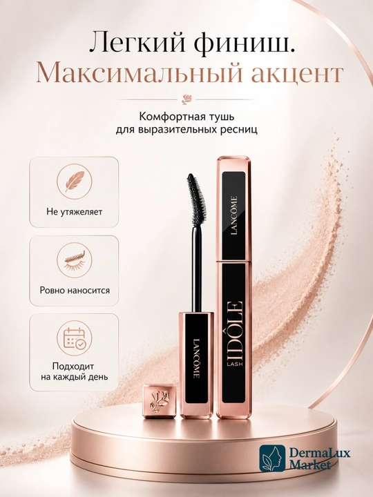 Qora kiprik tushi, hajm beruvchi, uzaytiruvchi va ajratuvchi Lancome Lash Idôle