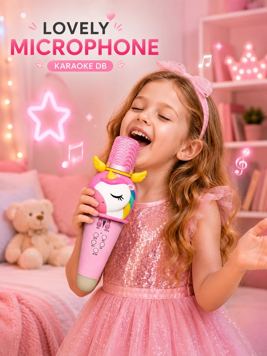 Lovely Microphone Unicorn – Bluetooth караоке микрофон - 