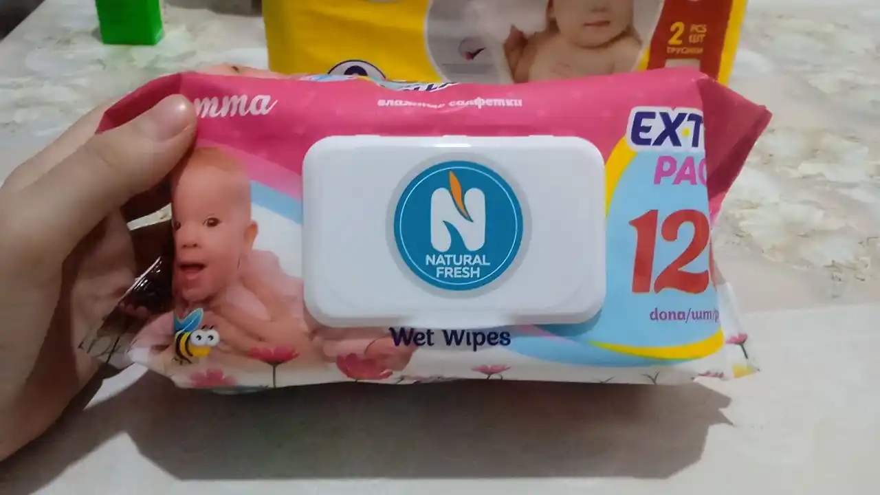 Nam salfetkalar Natural Fresh, 120 dona