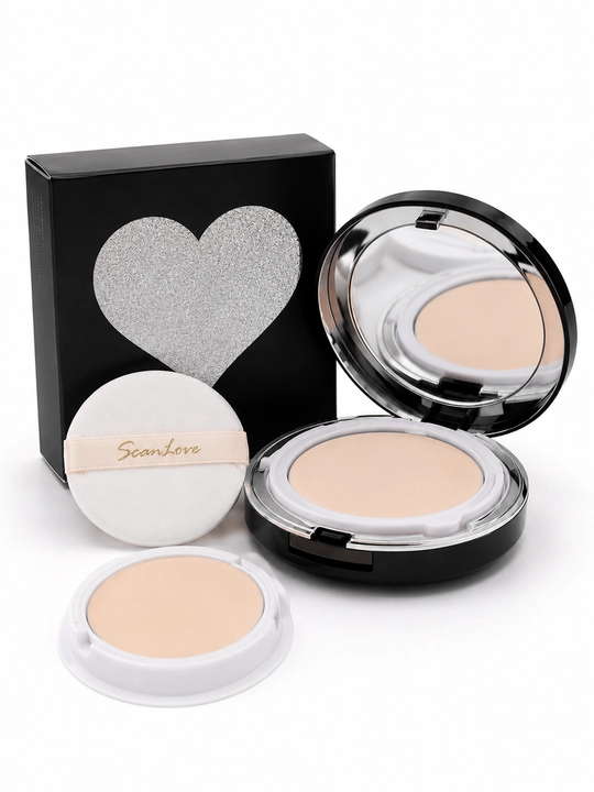 Leiya ScanLove BB Two Way Cake SPF45 PA++ kompakt pudra – mat effekt va tekis rang - 