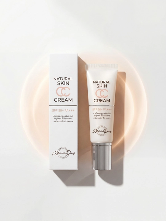 Grace Day 2 ta 1 da teri rangiga moslashuvchi Natural Skin CC Cream va SPF 50+ PA++++ krem