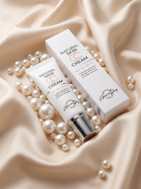 Grace Day 2 ta 1 da teri rangiga moslashuvchi Natural Skin CC Cream va SPF 50+ PA++++ krem