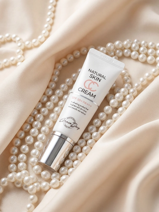Grace Day 2 ta 1 da teri rangiga moslashuvchi Natural Skin CC Cream va SPF 50+ PA++++ krem