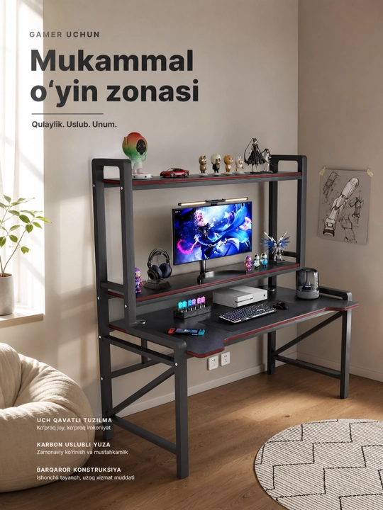 Kompyuter stoli, javonlar, yozuv stoli, ish stoli, ofis stoli, tashkilotchi stoli - 