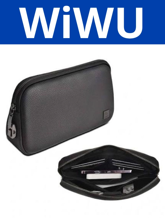 WiWU Alpha Anti-theft Clutch Bag-yuqori sifatli ecocharmdan tayyorlangan barsetka clutch