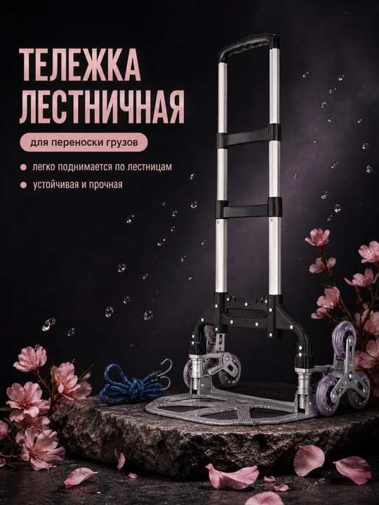 Складная алюминиевая тележка для перевозки грузов, - 