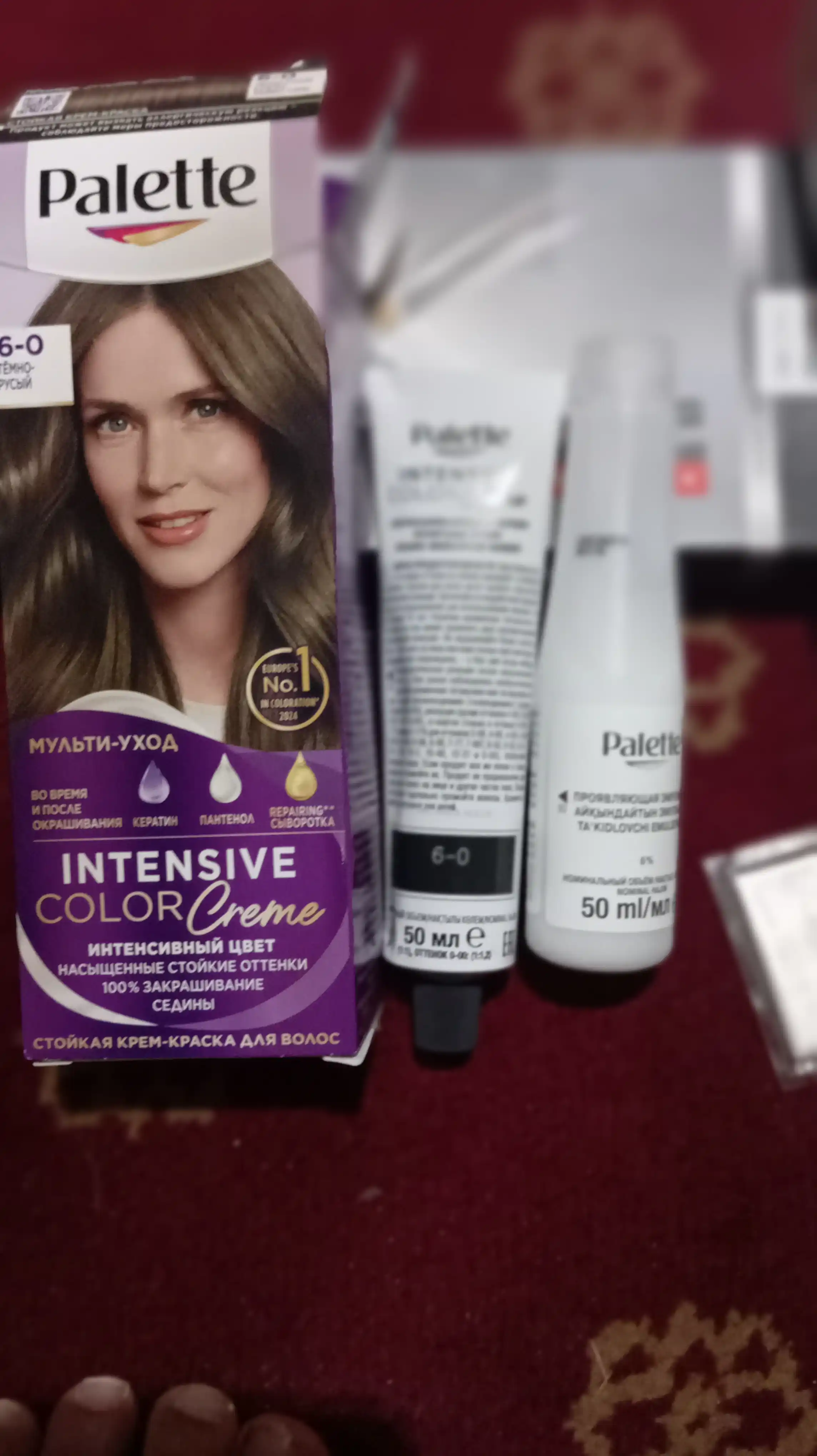 Краска для волос Palette Intensive Color Creme N5, тон 6-0 темно-русый