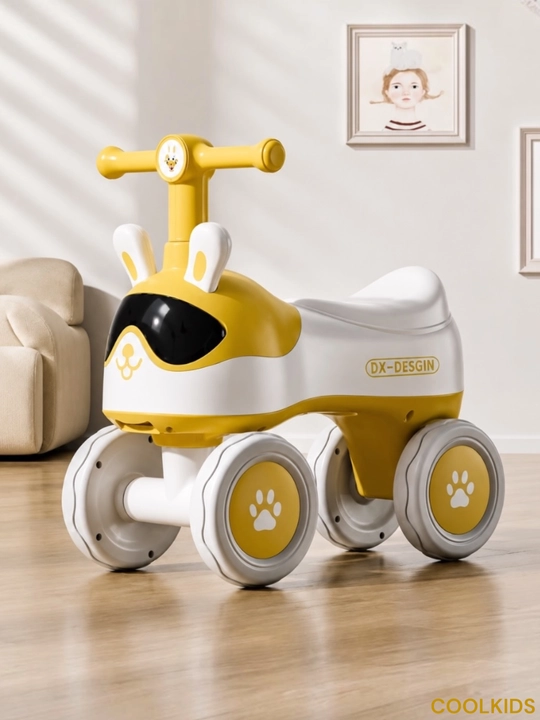 Bolalar uchun to‘rt g‘ildirakli tolokar-katalka, pedalsiz yuguruvchi, muvozanatlovchi velosiped, 1+