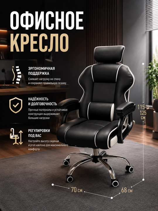 Kompyuter uchun kreslo, rahbar uchun kreslo, vibro-massajli ofis stuli - 