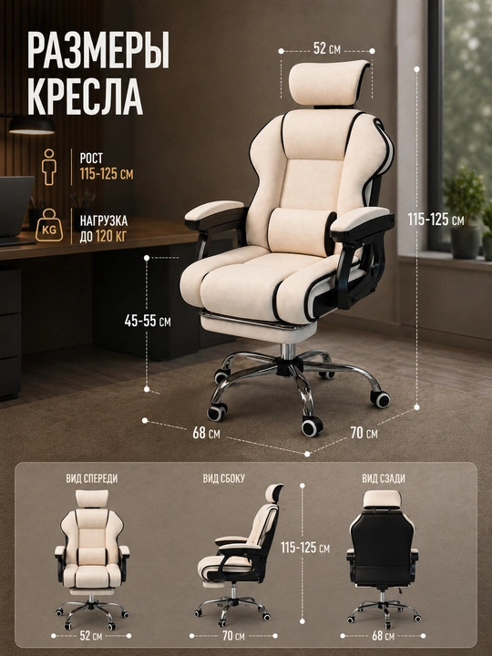 Компьютерное кресло для офиса и дома, кресло руководителя с вибромассажем