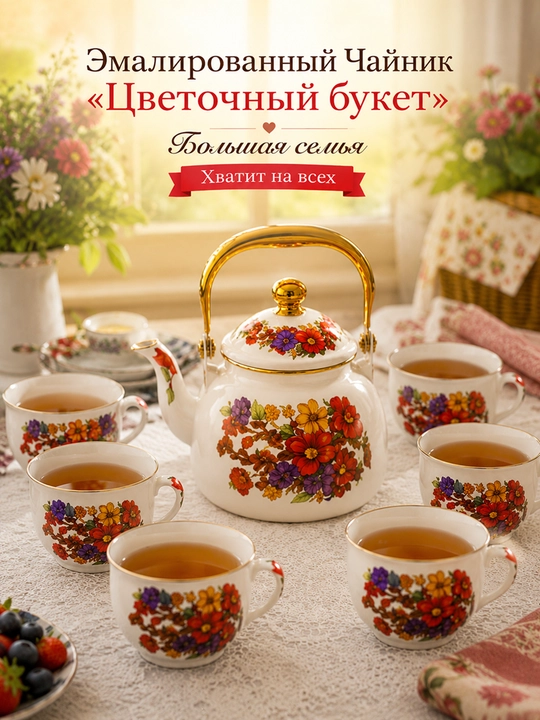 Эмалированный чайник