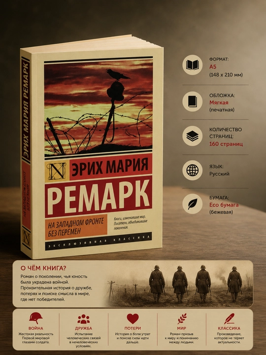 На западном фронте без перемен, Эрих Мария Ремарк - 