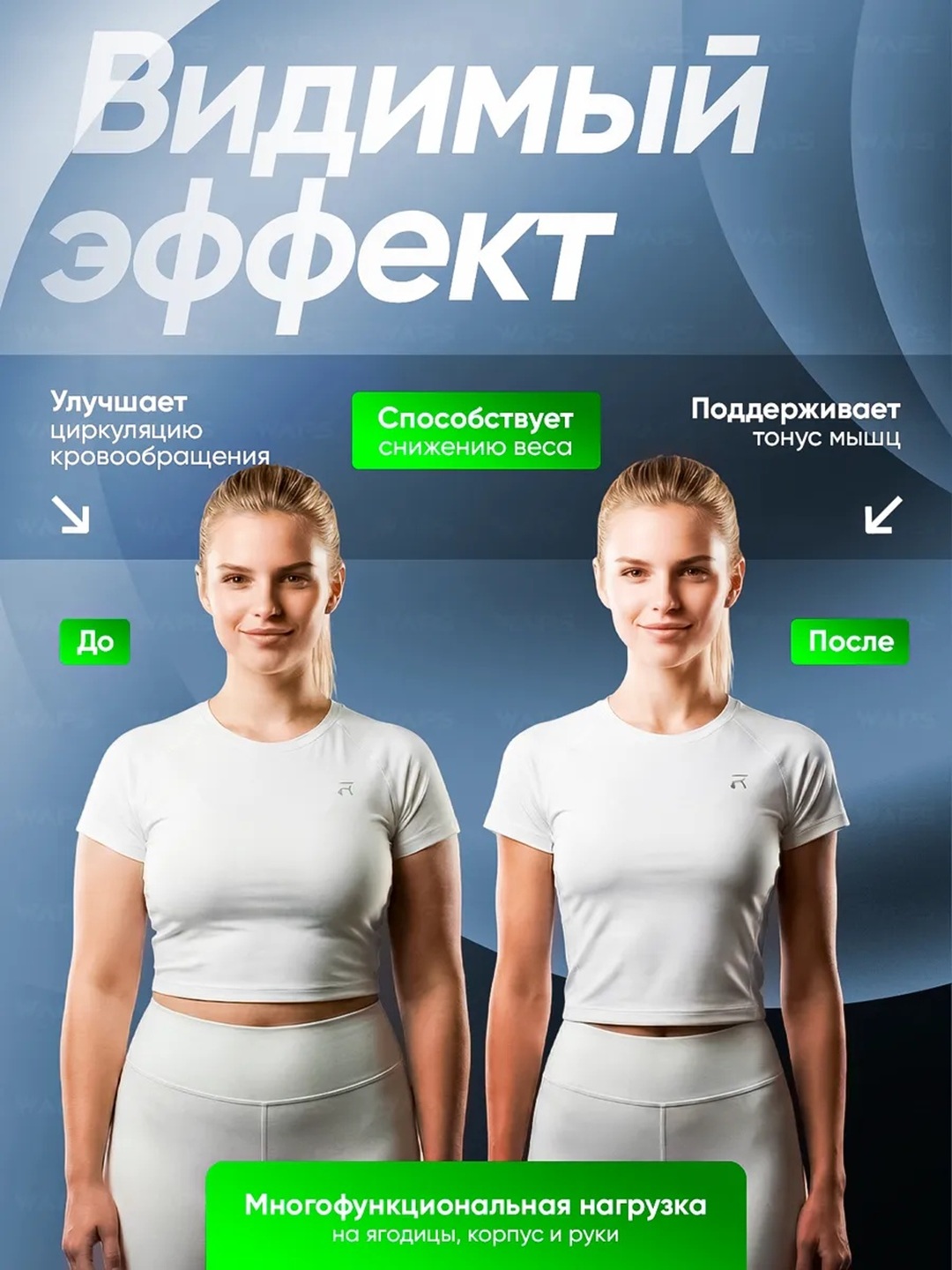 Степпер ENVITY E153 тренажёр для дома с эспандерами — тренажёр для ног, ягодиц и похудения