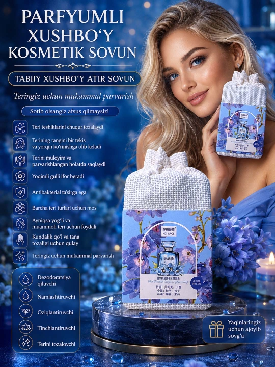 Parfyumli atir Sovun. Tabiiy va xushbo‘y kosmetik 21 xil sovunlar to'plami, 250 gr