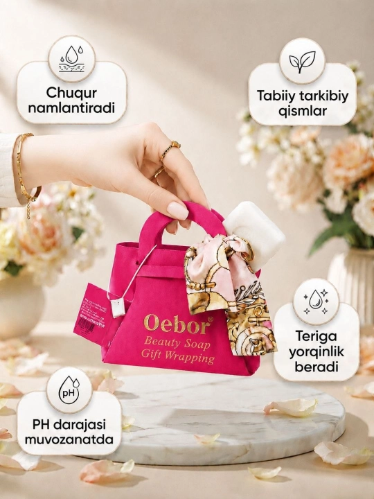 Yuz va tana uchun yuqori sifatli kosmetik sovun, chuqur namlovchi va oziqlantiruvchi - 