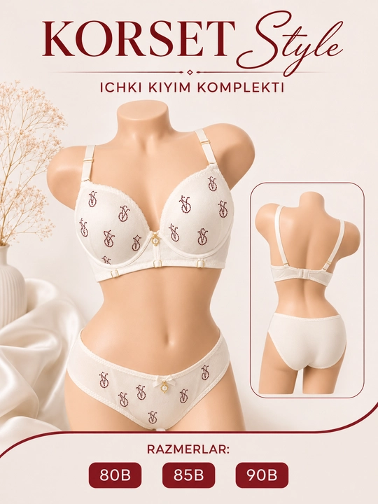 Ayollar ichki kiyim komplekti, ayollar byustgalteri, ichki kiyim to‘plami - 