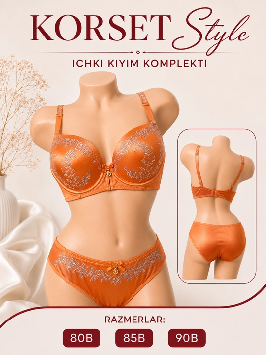 Ayollar ichki kiyim komplekti, ayollar byustgalteri, ichki kiyim to‘plami - 