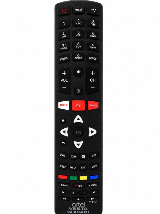 Artel, Vesta va Shivaki Smart TV televizorlari uchun universal masofadan boshqaruv pulti